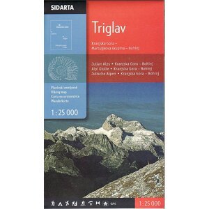 Mapa Triglav 1:25000 Julské Alpy| 125 x 220 mm