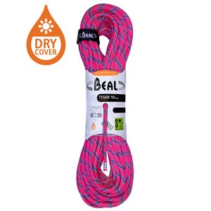 Horolezecké lano Beal Tiger 10mm UNICORE DRY COVER fuchsia|60m