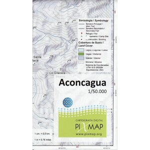 Mapa Aconcagua - mapa 1:50 000