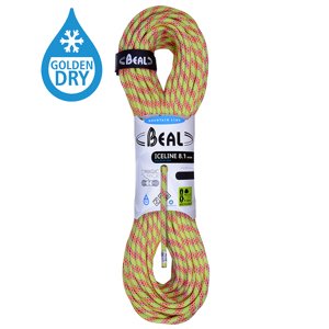 Horolezecké lano Beal Ice Line 8,1mm UNICORE Golden Dry  anis|60m