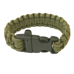 Náramek Highlander Paracord (píšťalka) olivový