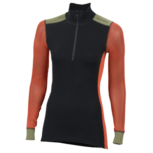 Dámské funkční triko Aclima Hiking Crew Mock Neck shirt Woman Jet Blac