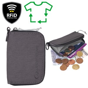 Peněženka Lifeventure RFiD Coin Wallet, Recycled, Grey