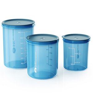 Nádoby pro skladování potravin GSI Infinity Storage Set clear blue