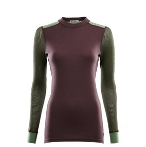Dámské funkční triko Aclima WoolNet Hybrid crewneck Woman Fudge-Dill-O