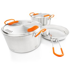 Sada nádobí GSI  Glacier Stainless Base Camper; 2+3l medium