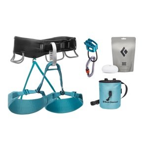 Lezecký set Black Diamond W Momentum Harness Package Aqua Verde|XS