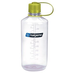 Láhev Nalgene Narrow Mouth 1000 ml Clear with Green Clos