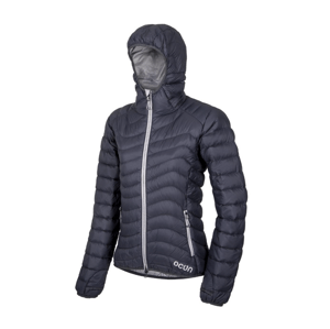Dámská péřová bunda Ocún TSUNAMI ECO Women Anthracite Ebony/Silver Sco