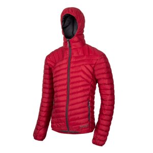 Pánská péřová bunda Ocún TSUNAMI ECO Men Red Scarlet Sage/Iron Gate|L