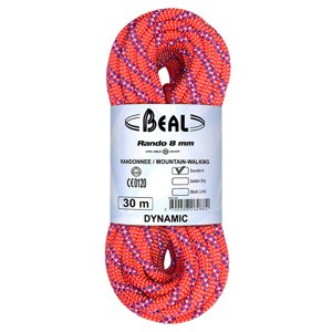 Horolezecké lano Beal Rando 8mm oranžová|20m