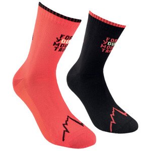 Ponožky La Sportiva For Your Mountain Socks Black/Sangria|S