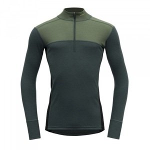Funkční tričko  DEVOLD Lauparen Merino 190 Zip Neck M forest/woods/bla