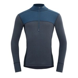 Funkční tričko  DEVOLD Lauparen Merino 190 Zip Neck M flood/night/ink|