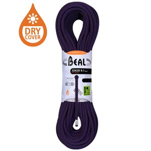 Horolezecké lano Beal Joker 9,1mm UNICORE DRY COVER purple|80m