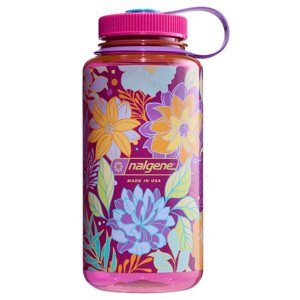 Láhev Nalgene Wide Mouth 1000 ml Magenta w/Botanical Florals