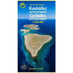 Mapa Řecko: Cyclades – Argosaronic islands 1:200 000|125 x 175 mm
