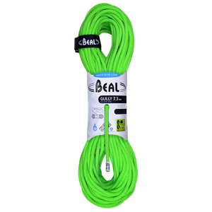 Horolezecké lano Beal Gully 7,3mm UNICORE Golden Dry zelená|50m