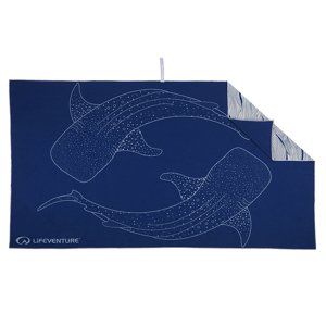 Ručník Lifeventure Recycled SoftFibre Trek Towel, whale, Giant
