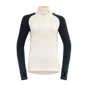 Funkční tričko DEVOLD Expedition Merino Silk Zip W ink/offwhite|L