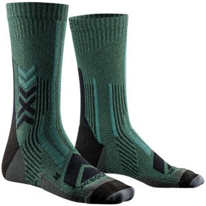 Ponožky X-Bionic X-SOCKS HIKE PERFORM MERINO CREW DARK SAGE/BLACK|35-3